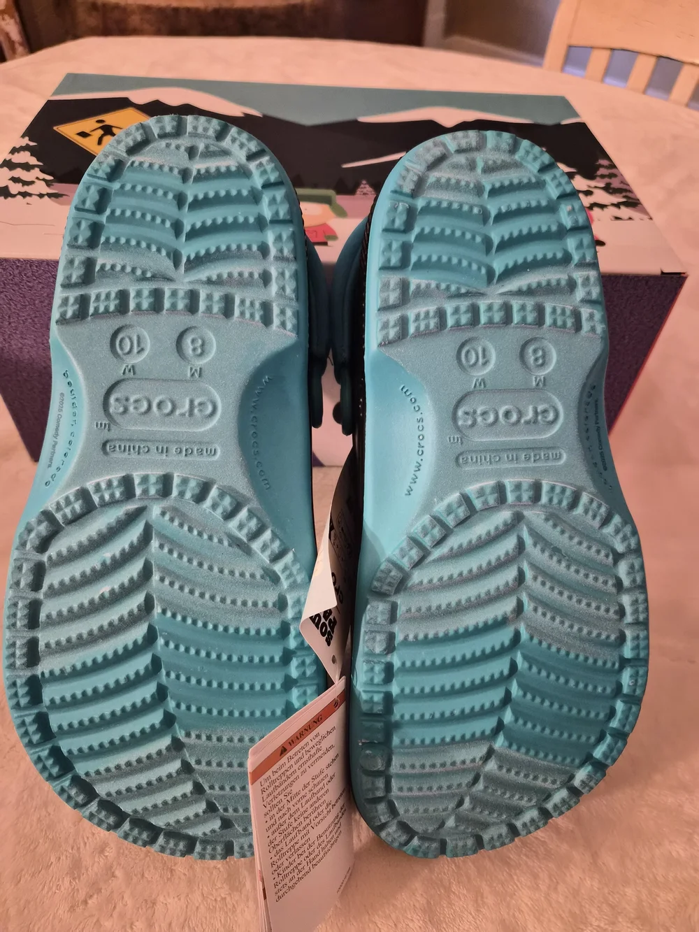 Crocs x South Park Randy ClaKids Blue Slip-On Clog Shoes with Cartoon Charms